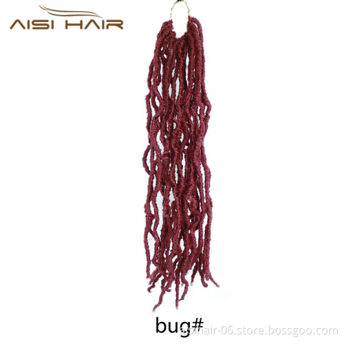 Aisi Hair Crochet Braids 18'' Most Natural Faux Locs Crochet Braid Premium Fiber Synthetic Hair African Roots Hair Extensions